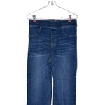 Spanx Women's Jeans Pull On Hi-Rise Ankle Flare Leg Raw Hem Mid Wash Blue Medium Photo 3