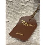 Tuscan Designs Leather Hand Tooled Travel Jewelry Bag Compact Zippers Photo 2