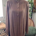 Alpaca Ware Brown Alpaca Knit Three Button Pleated Cardigan Sweater Size undefined Photo 0