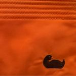 Dooney & Bourke North South Triple Zip Orange Nylon Embroidered Duck Crossbody Photo 8