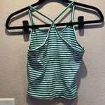 Bluenotes  Small Green and White Striped Tank Top Photo 2