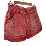 Wild Fable  High -Rise Pull-On Paperbag Shorts Dark Orange Cuffed Summer Medium Photo 1
