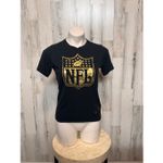 NFL Black Gold Logo Graphic T-Shirt | Women’s Medium Football Fan Top Photo 2