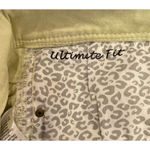 Chico's  00 Size US 2/XS Platinum Ankle Cropped Jeans‎ Yellow Green Mid Rise Denim Photo 3