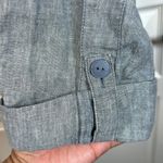 J.Jill - PureJill Linen Blue White Roll Tab Leg Crop Pant Size XLT NWT #1350-LA Photo 1