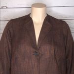 Coldwater Creek  NWT Size 18 Brown & Blue Tweed One Button Sienna Jacket Blazer Photo 1