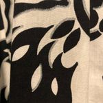 Cache  Pleated Silver Metallic Kissed Skirt Self Belt Black White Silver $138 Photo 2