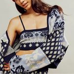 Free People  Intimately Falling For You Bralette Blue Motif Snowy‎ Combo Size XL Photo 10