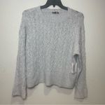 1. State Silver Heather Shimmer Sweater NWT | Holiday Cable Knit Photo 1