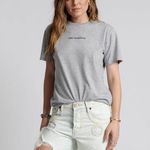 One Teaspoon Grey Marl Logo Crewneck Short Sleeves Tee Shirt NWT size Small Photo 1