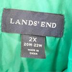 Lands' End  Bright Green Ouffer Vest Photo 2