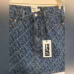 Princess Polly ‎ Denim Jean Skirt Mini Sz 4 in Blue Photo 4