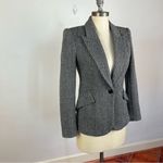 L'Agence L’Agence Chamberlain Blazer In Black/ Ivory Chevron Photo 2