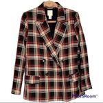 H&M Straight Cut Double Breasted Plaid Jacket With Notch Lapels Size 10 Photo 2