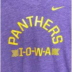 Nike NWT Women's Northern Iowa Panthers Short Sleeve V-neck Tee Purple M Medium Photo 3