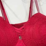 Torrid  42DDD Bra XO Plunge Push Up Diamante Red Lace Rhinestone‎ Plunge 393 Photo 10