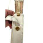 Gucci Vintage 80's White Bag Micro GG Logo Print Crossbody Purse Gold 1980's Photo 7