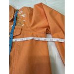 Blaine Trump Orange Floral Machine Embroidered Vine Yolk Collared Jacket Womens Size L Photo 3