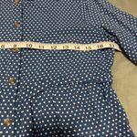 Modcloth  Blue White Polka Dot Blouse NWOT Size M Photo 1