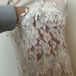 Forever 21 Sheer Lace White Sheath Dress with Sweetheart Neckline Bodycon Photo 6