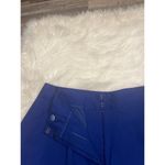 Milly Design Nation stretch cotton twill pleated dress shorts 12 Blue Photo 8