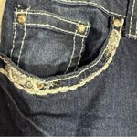 Zco Jeans  Dk Wash Bootcut Contrast Stitching, Bling Flap Pocket w/Button Size 16 Photo 4