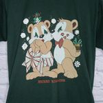 Fruit of the Loom Vintage 80s Bear Merry Kissmass Christmas Shirt Photo 2