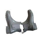 Hunter  Womens Chelsea Refind Rainboots Gray Gloss Slim Fit Rubber Sz 6 Photo 8