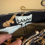 Ganni  Cutye Cropped Baroque-Print Straight Leg Jeans Photo 5