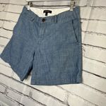 Banana Republic  Women’s Blue High Waist Cotton Flat Front Shorts Size 2 Summer Photo 4