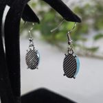 Boutique Silver Statement Turquoise Howlite with Rhinestone Necklace and Earrings Set Photo 10