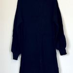 Halogen NWT Black Boatneck Puff Sleeve Sweater Dress - Size: Small Photo 1