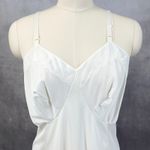 Vintage Sears Womens Slip Dress 40 M/L Nylon Lingeriecore 80s Minimalist Bridal White Size M Photo 1
