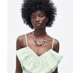 ZARA  Ruffle Neck Midi Dress Photo 2