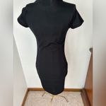 Princess Polly  black ribbed short sleeve dress size 4 Photo 6