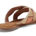 NEW Roan Bed Stu Beaded Slip On Sandals Beige Leather Lining Hand Made Size 9 Tan Photo 3