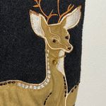 Vintage Lisa International Woman Reindeer‎ Vest Black Size XL Photo 3