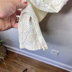 Johnny Was Ivory Embroidered V-Neck Cinch Waist Cotton Mini Dress Size Medium Photo 4