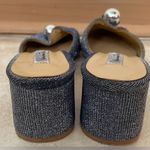 Vanessa Tao Metallic Blue Slip on Mules with Silver Ball Decoration, Size 38 Photo 2