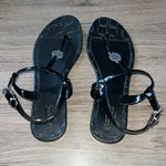  Logo Pansy Jelly Thong Sandals Flat Black Sz 8B EU38 w/Coach Hangtags Photo 10