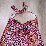 Catalina  pink leopard print swimsuit tankini top Photo 1