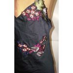 NWT New Designer Natori S Silky Black Embroidered Pajamas PJ's Womens Satin Tank Photo 5