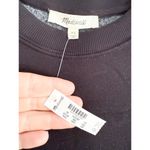 Madewell  | NWT | Puff-Sleeve Sweatshirt Tee in Jet Black | Sz XS Photo 4