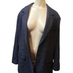 Steve Madden  Women's M Imaan Blazer Navy Blue Pinstripe Office Contemporary New Photo 1