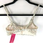 Xhilaration Bikini Top Crinkled Cheetah Print Removable Pads Ivory XS Photo 1