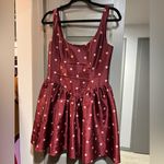Hutch  Burgundy Red Polka Dot Mini Dress NWT Photo 8