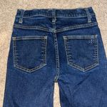 Tory Burch Button Fly High Waisted Ankle Jean Dark Wash Blue 24 Photo 6