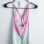 ZARA  Tie Dye Ombre Midi Shine Slit Strappy Dress Photo 8