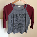 Garage  Clothing “Live Free” Midi Baseball Tee Photo 0