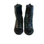 Diba Academia Black Lace Up Ankle Boots Velvet Heeled Buckle Women Size 8 Photo 2